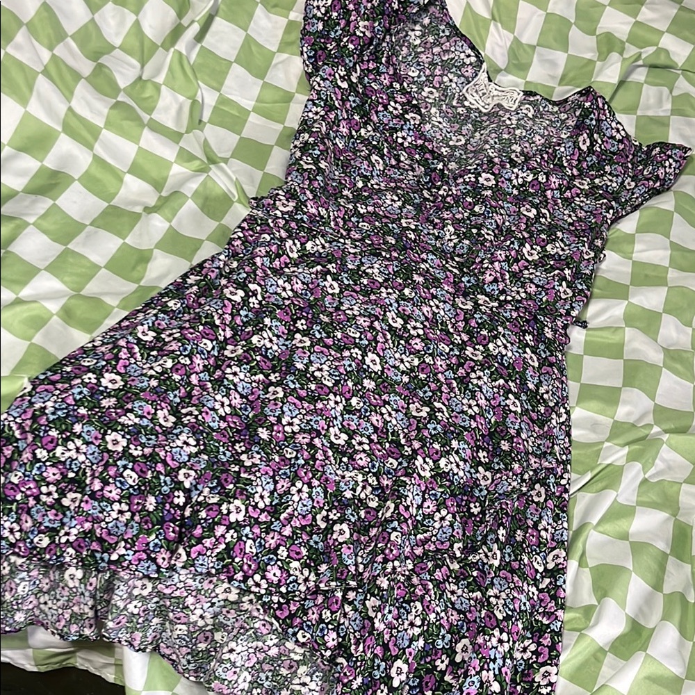 Floral Black Dress